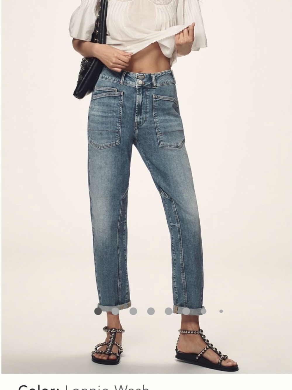 Pilcro Women's Straight-Leg Jeans in Faded Blue Wash size 27.